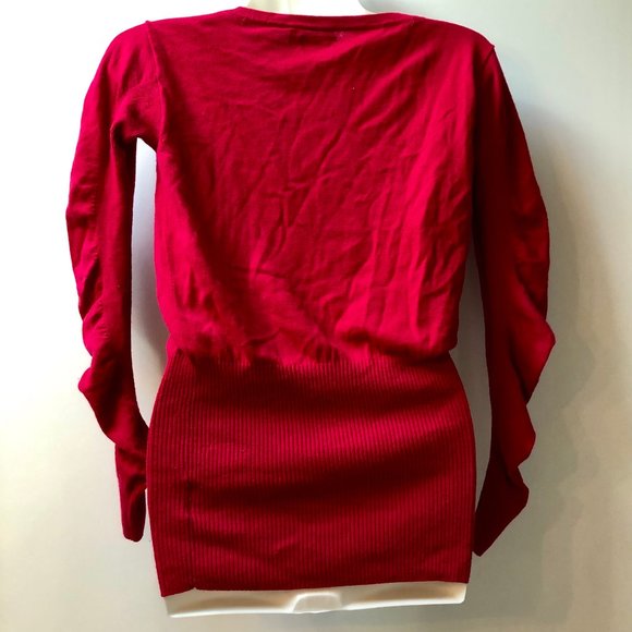 Rouched sleeve wool sweater - Picture 2 of 2